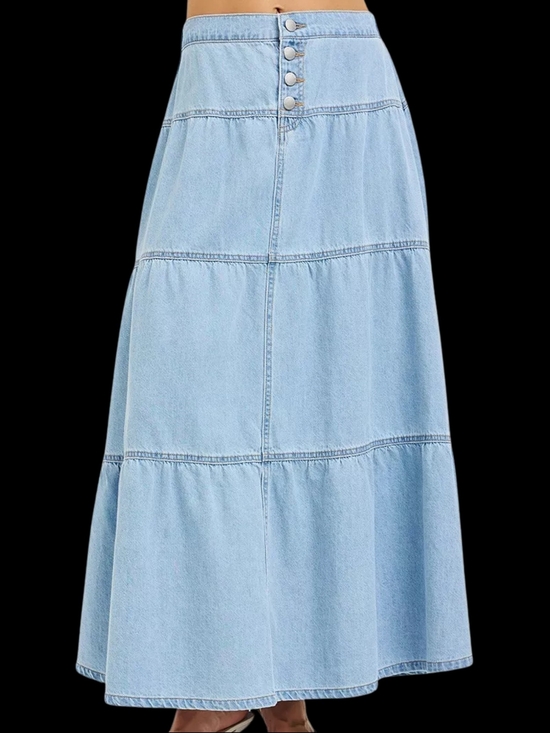 Risen Jeans Dresses & Skirts - RISEN High Rise Ruffle Long Skirts